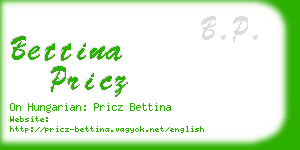 bettina pricz business card